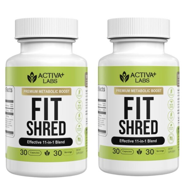 Etiqueta frontal de Fit Shred 11-en-1 Activa Labs