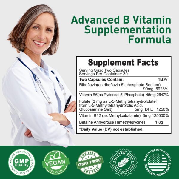 Etiqueta de B vitamins en la fórmula