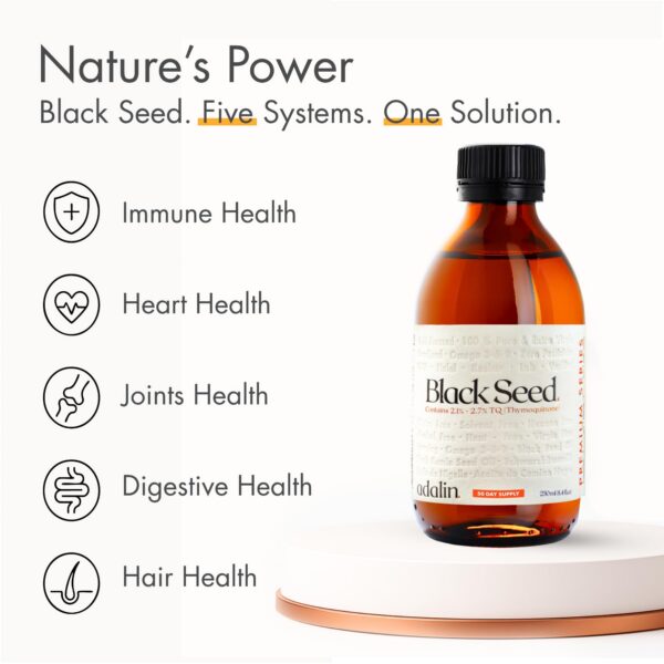 Etiqueta de aceite de semilla negra Adalin