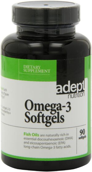 Adept Nutrition Omega-3 cápsulas frontales