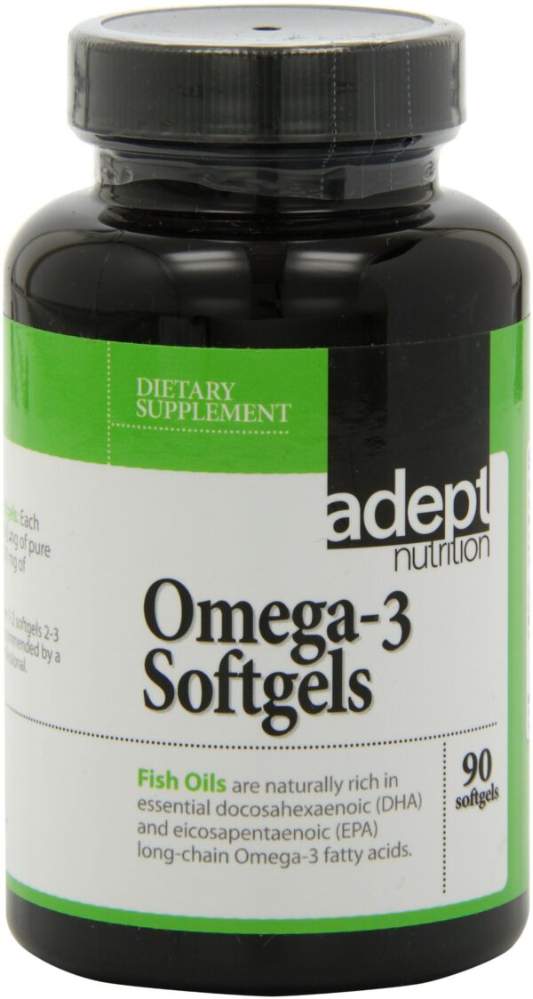Adept Nutrition Omega-3 cápsulas frontales