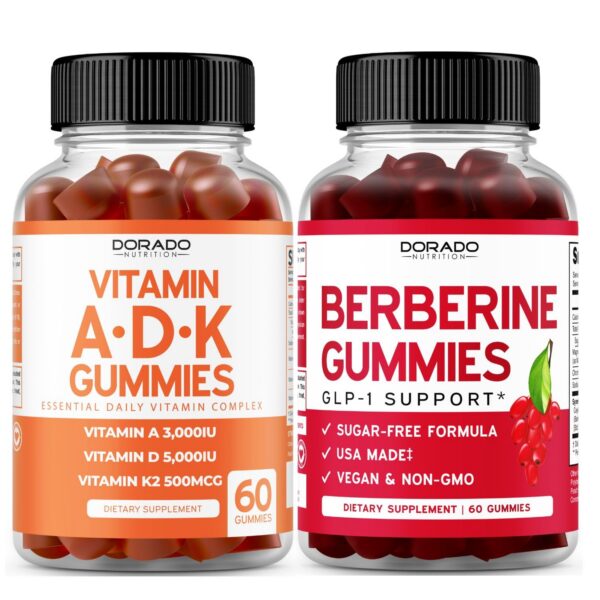 Frente del envase ADK gommies d3/k2 60 gomitas