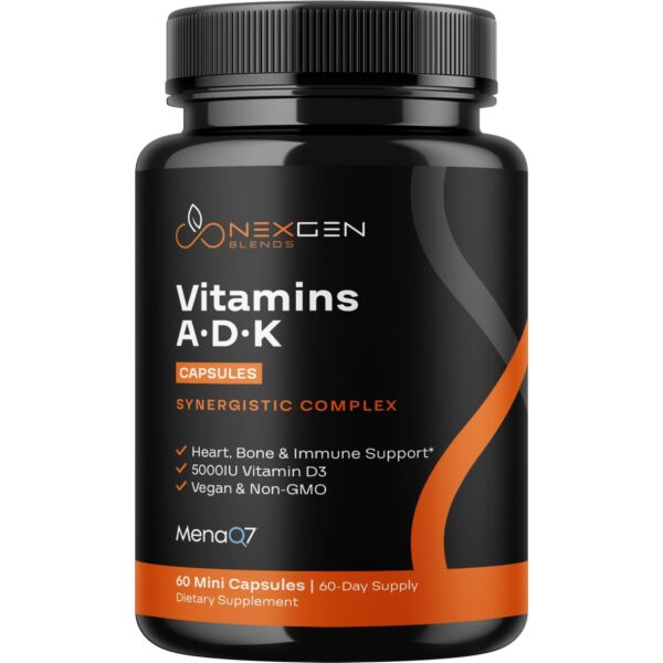 Frasco de ADK vegano con D3 K2 MK7 A