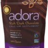 Frente de empaque Adora calcio chocolate oscuro