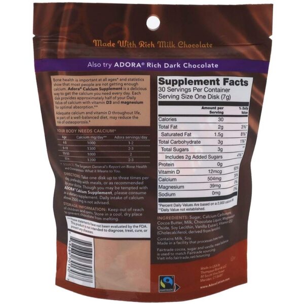 Detalle del empaque y sabor chocolate con leche