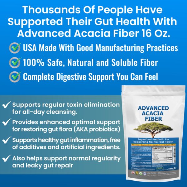 Advanced Acacia Fiber polvo para salud y limpieza del intestino