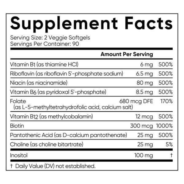 Frente de etiqueta Advanced B-Complex