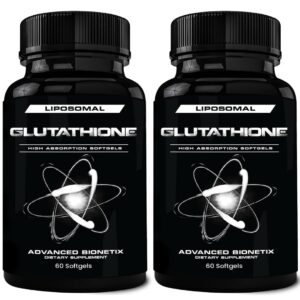 Version 1.0.0 Advanced Bionetix liposomal glutathione frasco etiqueta