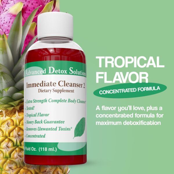 Advanced Detox Cleanser 2 con envase y caja vista lateral