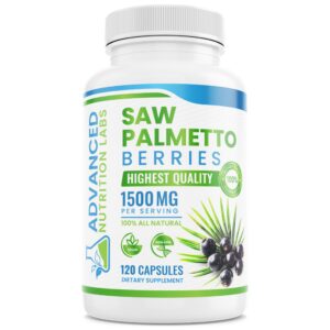Advanced Nutrition Labs suplemento Saw Palmetto botella 120 cápsulas veganas