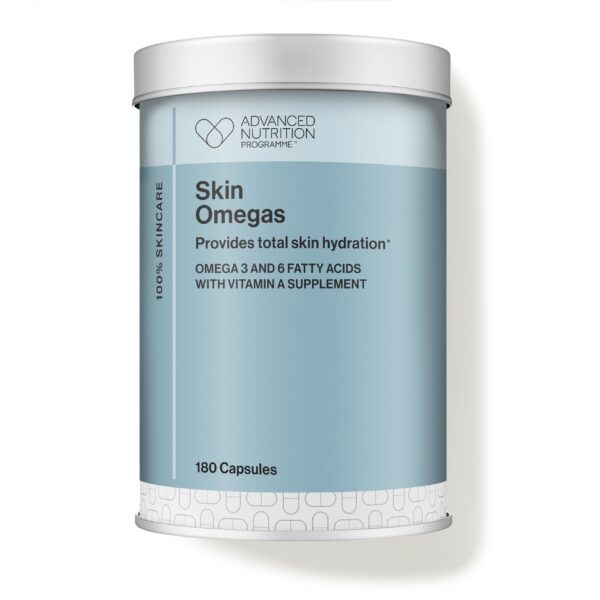 Version 1.0.0 Skin Omegas de Advanced Nutrition Programme, frasco
