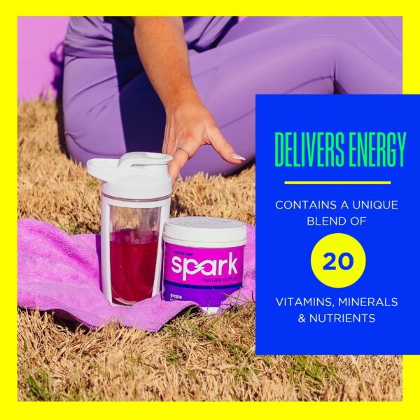 Etiqueta trasera y empaque de Advocare Spark