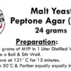 Agar malt yeast peptone para laboratorio micológico