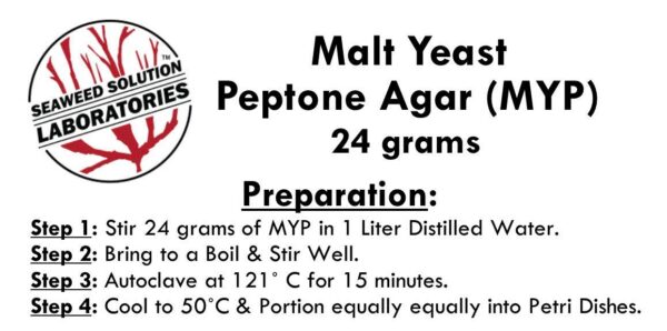 Agar malt yeast peptone para laboratorio micológico
