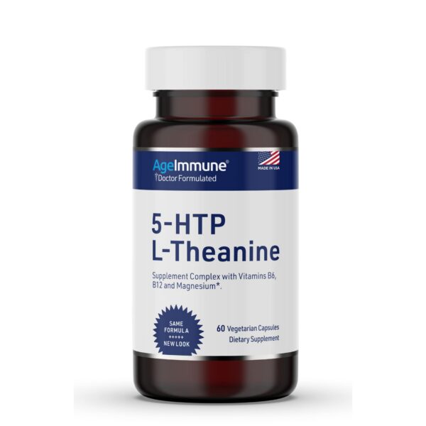 Frasco de AgeImmune 5-HTP cápsulas
