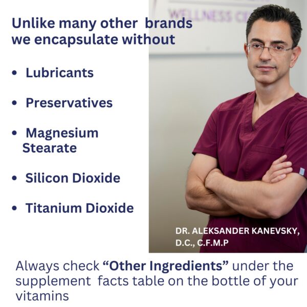 Frasco frontal de suplemento AgeImmune Lithium Orotate 10 mg