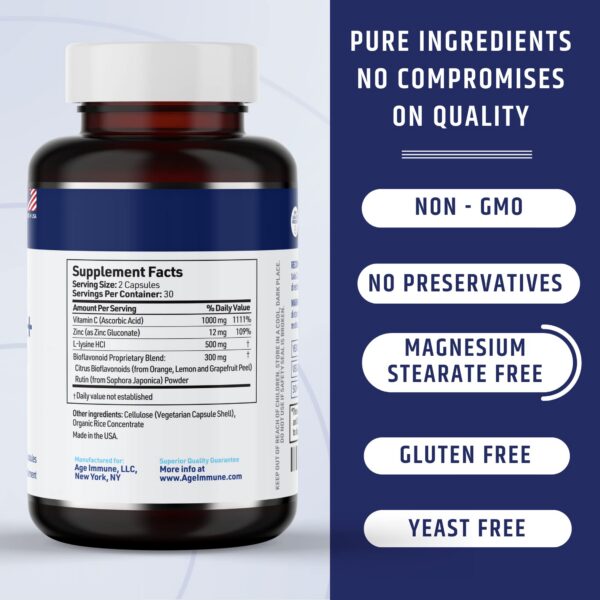 Frasco AgeImmune 60 cápsulas