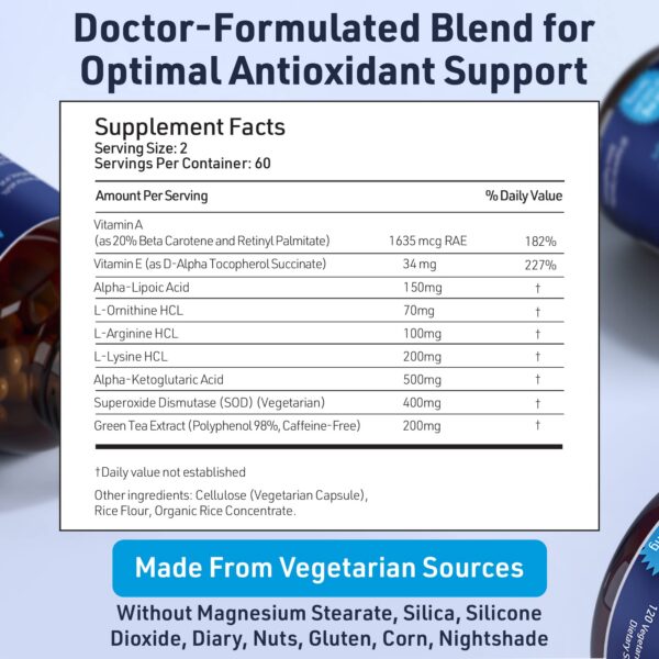 Version 1.0.0 AgeImmune SOD Antioxidants Complex frasco visto lateral