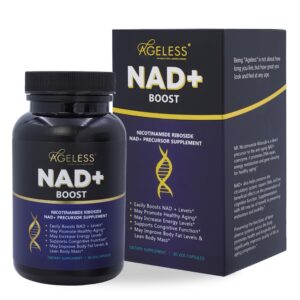 Version 1.0.0 Suplemento Ageless NAD+ nicotinamida ribósido 90 cápsulas
