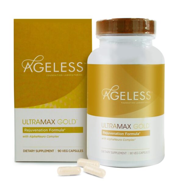 AGELESS UltraMAX Gold cápsulas para anti-edad y salud
