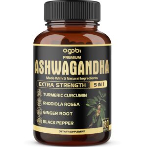 agobi Ashwagandha 5en1 cápsulas premium 180 unidades