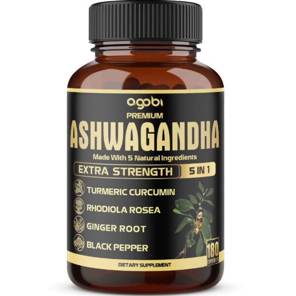 agobi Ashwagandha 5en1 cápsulas premium 180 unidades