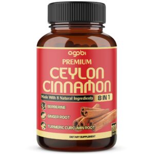 Botella suplemento Agobi canela Ceilán y berberina 180 cápsulas