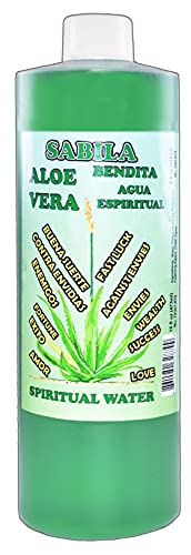 Agua espiritual aloe vera sábila 16 oz botella magick pagan