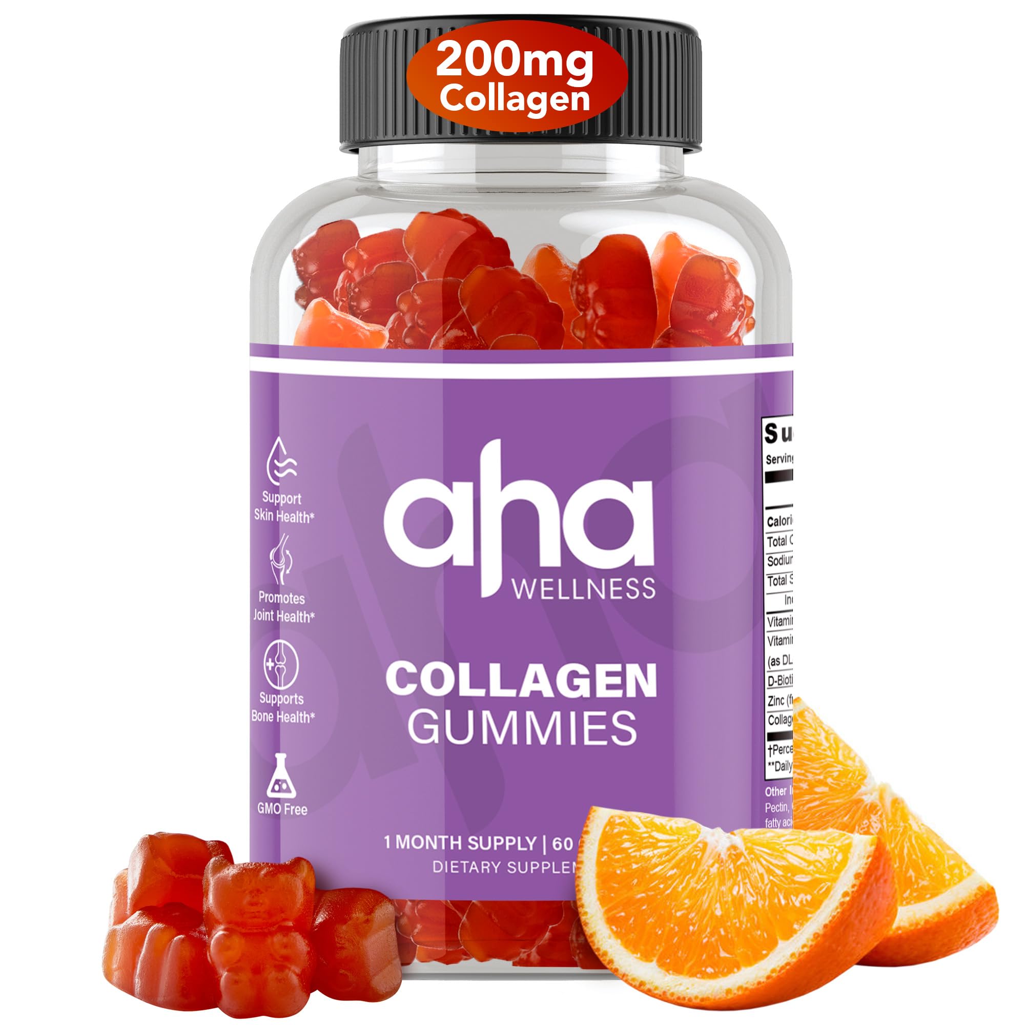 Aha Wellness Collagen Gummies, 200 mg