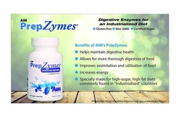 AIM PrepZymes botella vista lateral