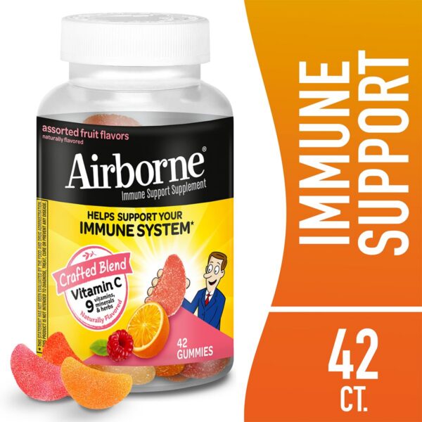 Airborne gomitas suplemento etiqueta nutricional