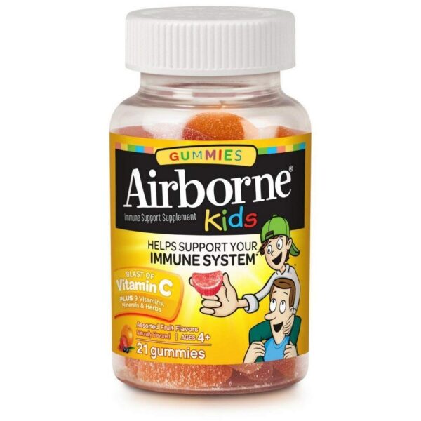 Airborne gummies para niños sabor frutas variadas 21 unidades