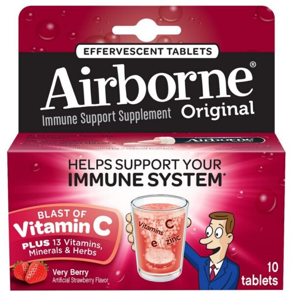 Airborne tabletas efervescentes sabor Very Berry vitamina c