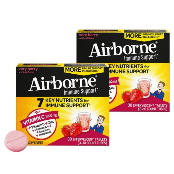 Airborne vitamina C efervescente con zinc soporte inmunológico