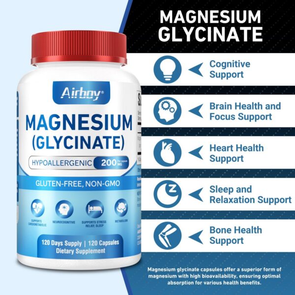 Cápsulas Airboy Glycinate en primer plano