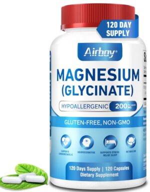 Airboy Magnesium Glycinate etiqueta frontal