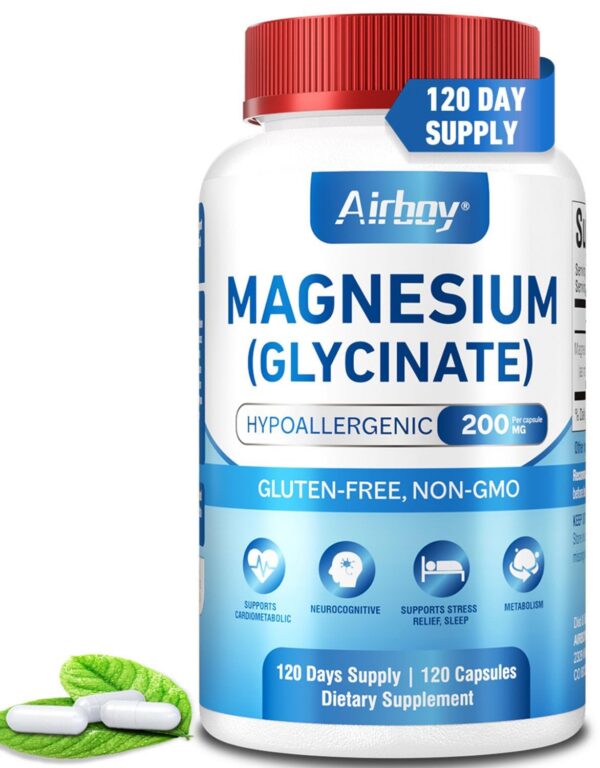 Airboy Magnesium Glycinate etiqueta frontal