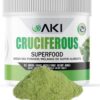 AKI ORGANIC mezcla verde cruciferos en polvo frente al envase