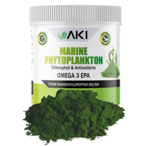 AKI ORGANIC polvo fitoplancton marino etiqueta frontal