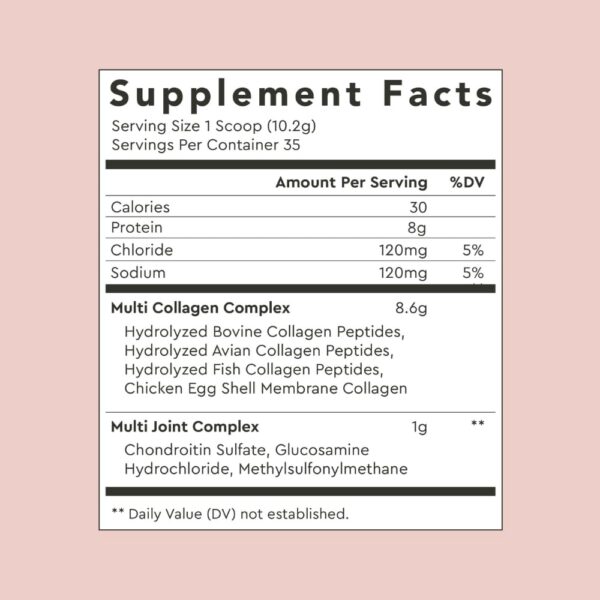 Interior del frasco con polvo de colágeno