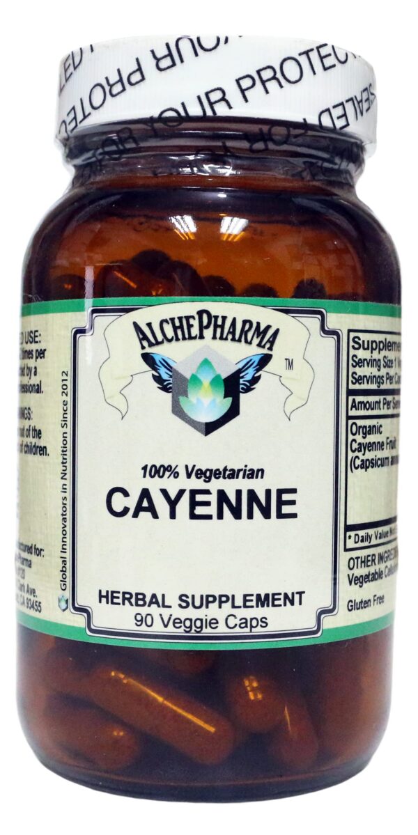 Version 1.0.0 AlchePharma cápsulas orgánicas de fruto de cayena 500mg