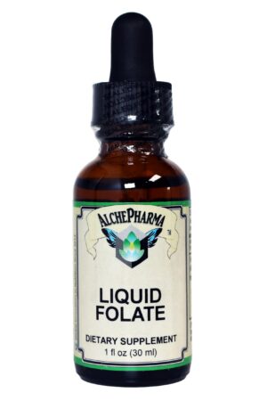 Version 1.0.0 AlchePharma folato líquido botella 1 onza suplemento vitamínico