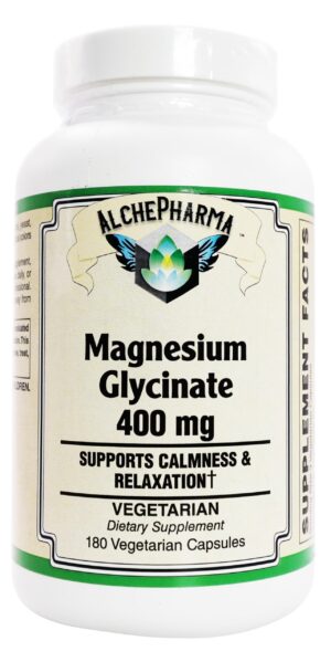 Version 1.0.0 AlchePharma Magnesio glicinato etiqueta frontal