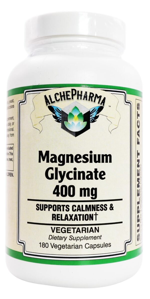 Version 1.0.0 AlchePharma Magnesio glicinato etiqueta frontal