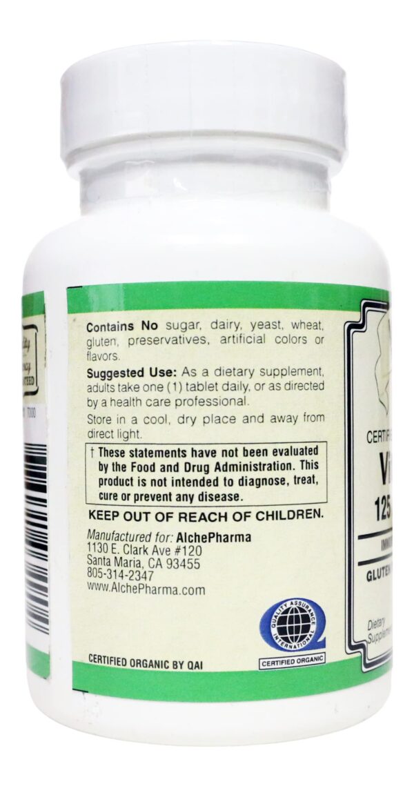 AlchePharma Vitamina D3 etiqueta certificaciones