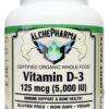 AlchePharma Vitamina D3 Orgánica 60 tabletas caja frontal