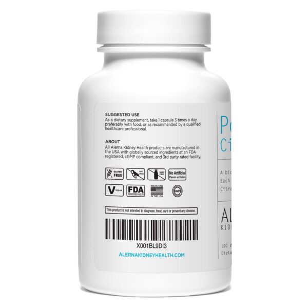 Cápsulas vegetarianas Citrato de potasio