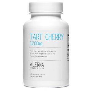Botella de Alerna Kidney Health con extracto de cereza