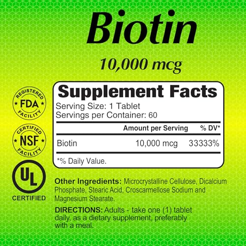 Recipiente de ALFA VITAMINS Biotina - 2 paquetes de 60 c/u