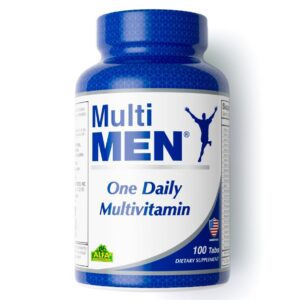 Envase frontal ALFA VITAMINS Multi Men 100 Tabletas